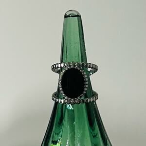 New Plunder “Britannia“ Black Oval Adjustable Ring